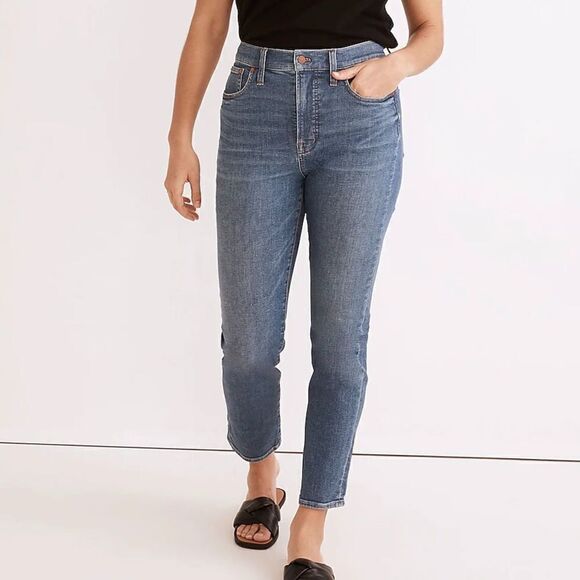 Madewell The Perfect Vintage Jeans in Finney Wash Size 23 High Rise Cropped - Picture 2 of 10